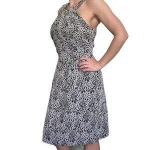ANTONIO MELANI leopard halter lined dress